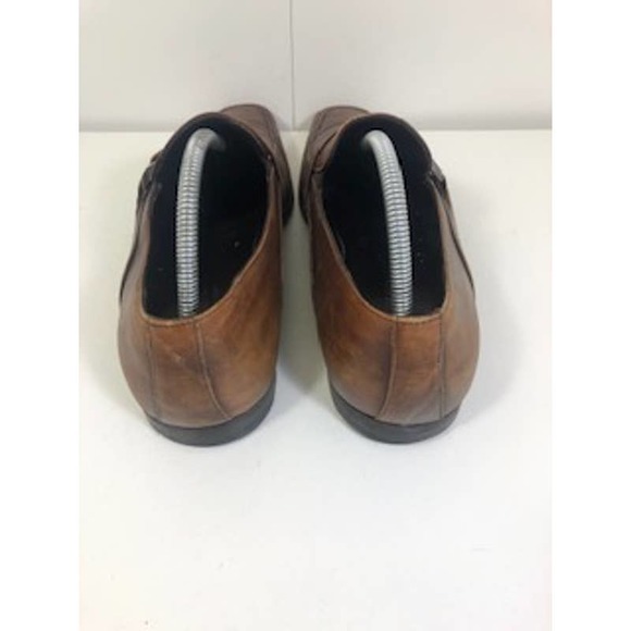 Bruno Magli Leather Square Toe Remiglio Slip-On Loafers Brown Mens US 8